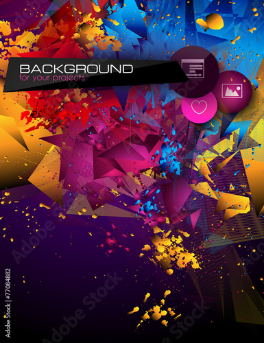 Abstract modern poligonal background for brochure