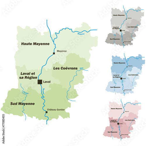 Mayenne carte département région