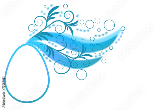 Osterei design in blau