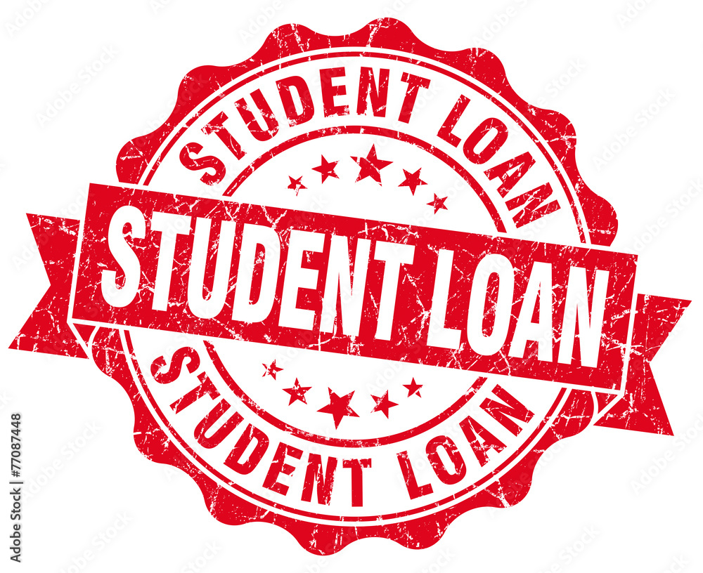 student loan red grunge seal isolated on white student loan red grunge seal isolated on white