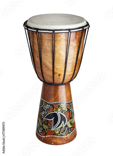 African drum isolated on a white background