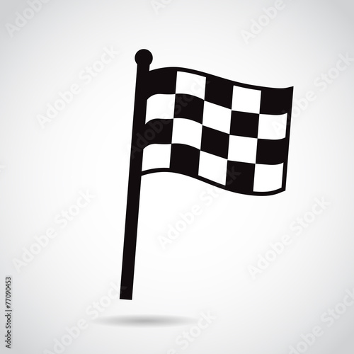 Race flag. Vector icon.