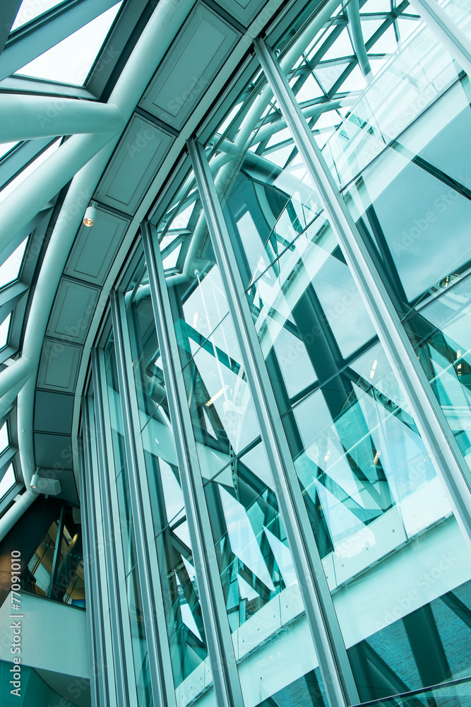 Obraz premium Wnętrze Glass w Business Office Building Financial Skyscra