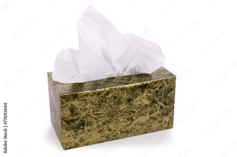 Box of kleenex style tissues isolated white background photo Stock Photo |  Adobe Stock