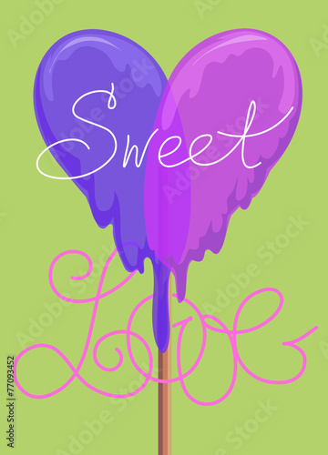 Lollipop Valentines Day Greeting card © dnkmn