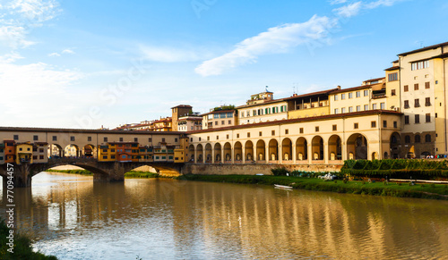 Arno River and bridges Ponte Vecchio © miklyxa