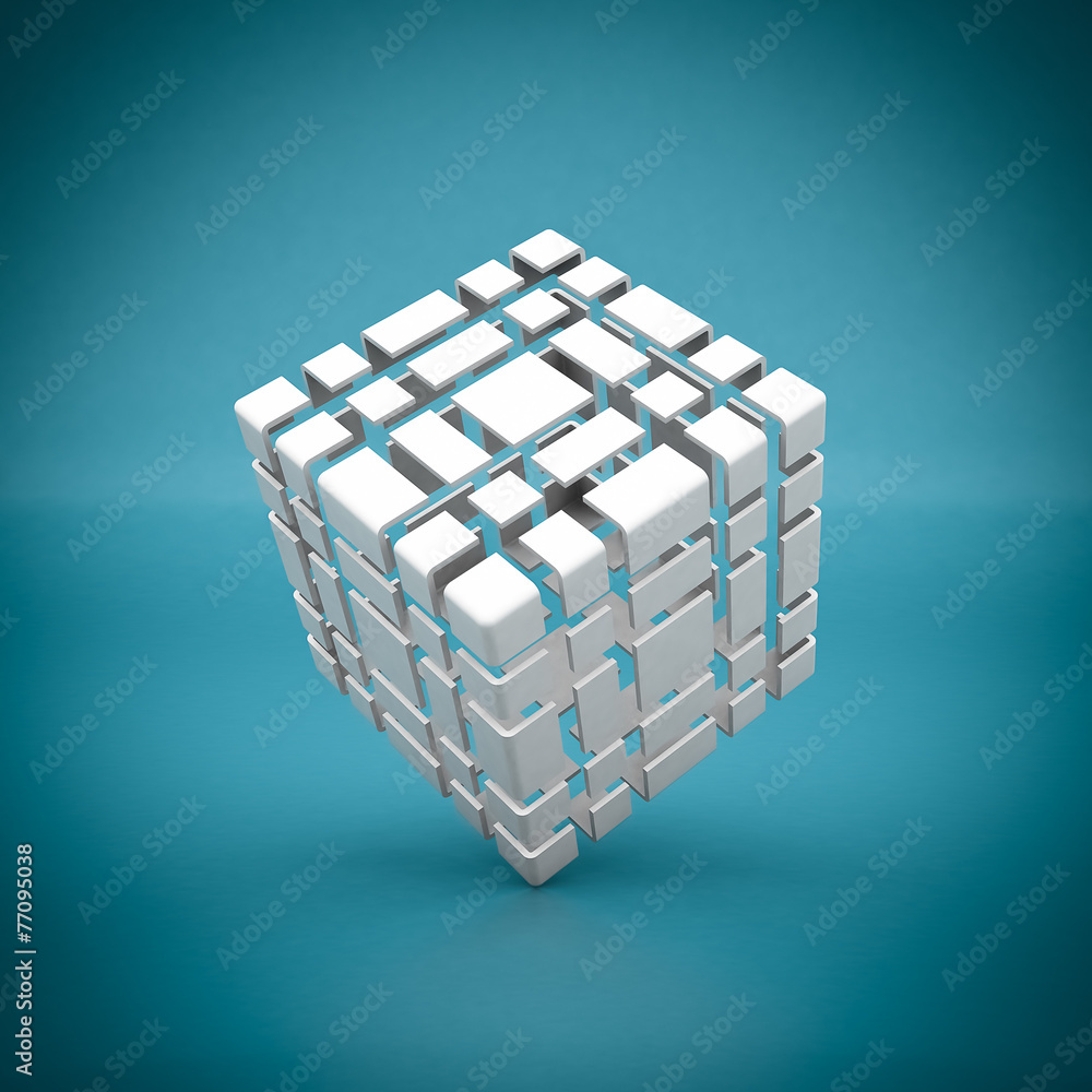 Fototapeta premium white geometric figure