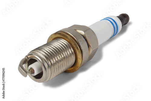 Spark-plug on white