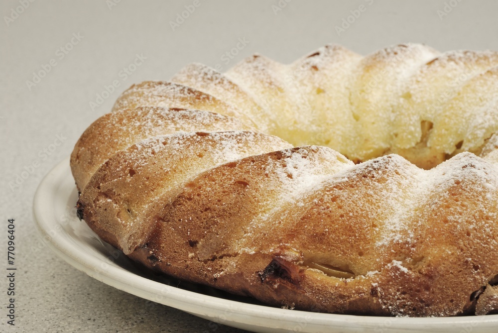 Homemade sweet cake. Apple Pie on plate