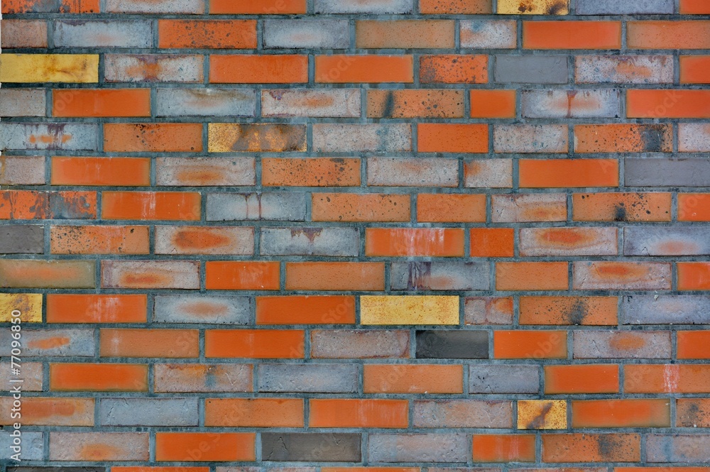 Naklejka premium Modern wall in brick-pattern style