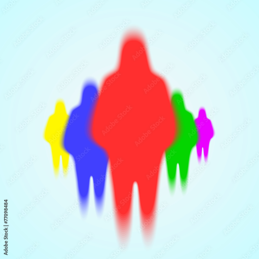 Obraz premium Silhouette of people ghosts