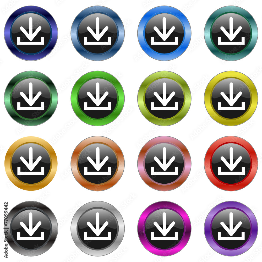 Download Button Metallic #150128-03 Download Button Metallic #150128-03