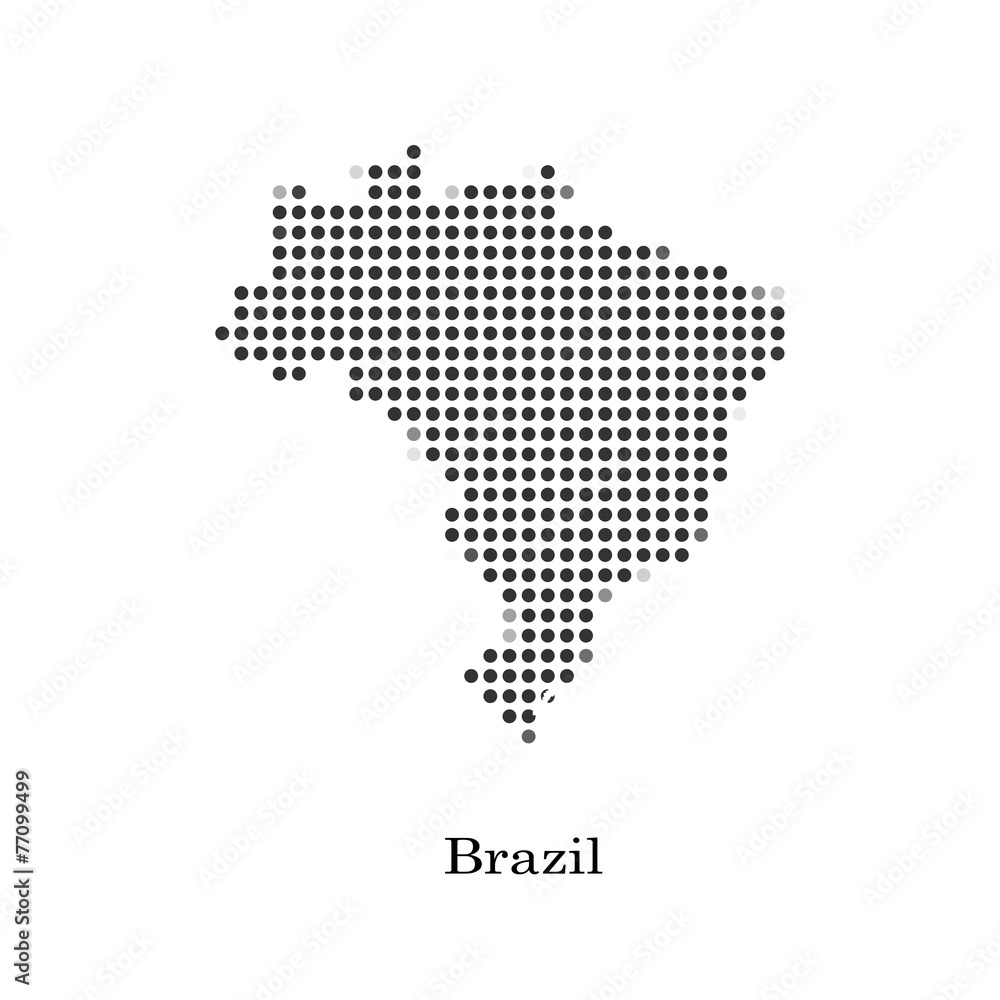 Fototapeta premium Dotted map of Brazil for your design