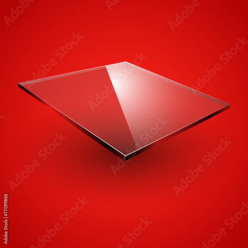 Glass framework on green background