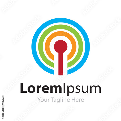 Share positive vibes radio tower bussiness element icon logo