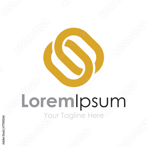 Golden chains partnership bussiness element icon logo