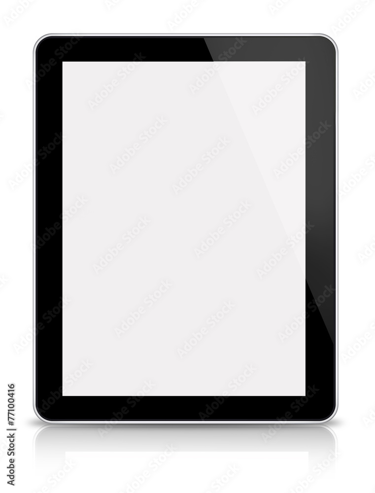 Digital tablet-front view on white backgroun Digital tablet-front view on white backgroun