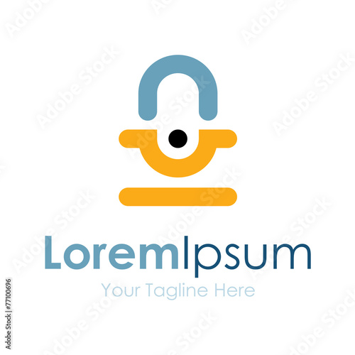 Abstract key lock locked element icons business logo