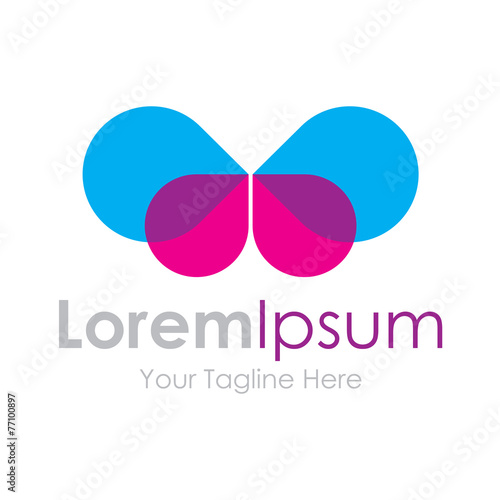 Soft wings butterfly element icons business logo