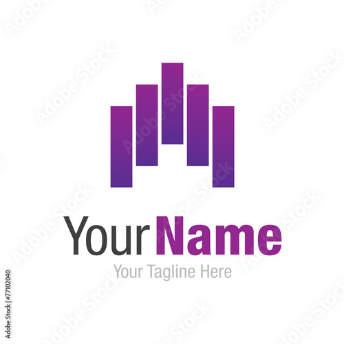Progress capital real estate purple graphic design logo icon