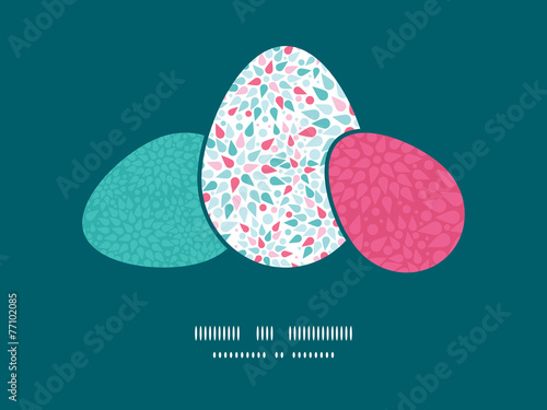 Vector abstract colorful drops three matching Easter egg