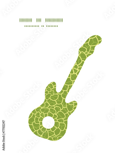 Vector abstract green natural texture guitar music silhouette