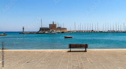 Mandraki, the Oldest harbor of Rhodes Island