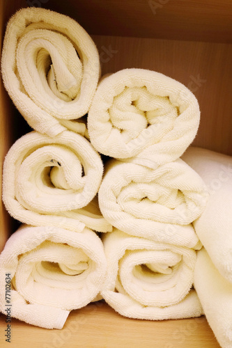 The image of a rolled up spa towels