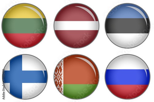 Set of buttons with national flag motive Free Download Set of buttons with national flag motive - GFXLoad