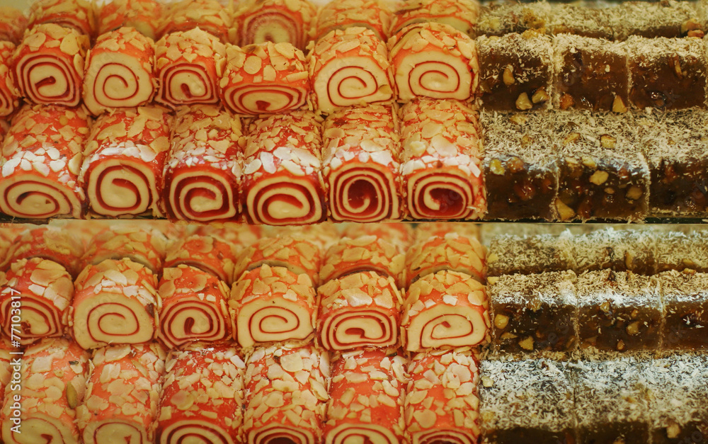 Fototapeta premium assorted arabic sweet