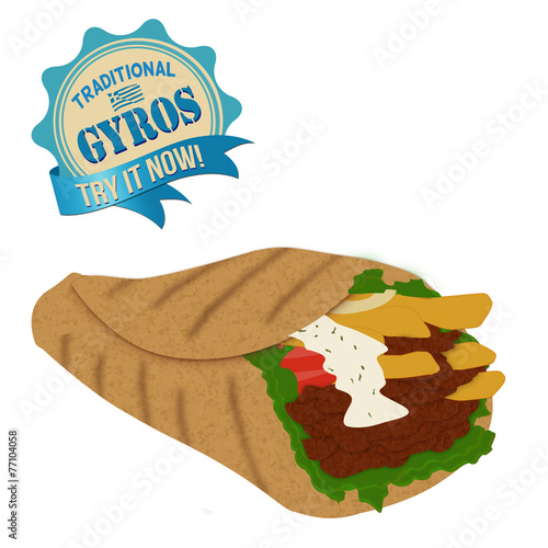 Gyros on white