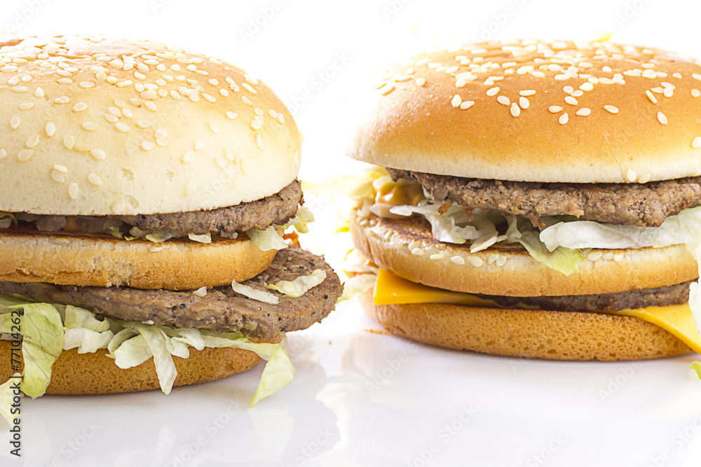 Big Tasty Hamburger on white background Big Tasty Hamburger on white background