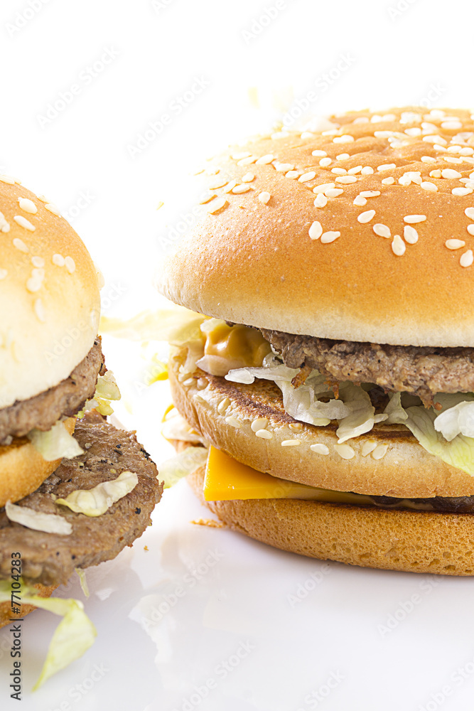 Big Tasty Hamburger on white background Big Tasty Hamburger on white background
