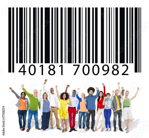 Bar Code Identity Marketing Data Encryption Concept