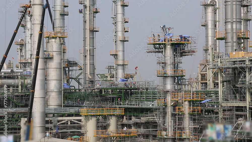 custom made wallpaper toronto digitalIndustrial petroleum factory in construction phase