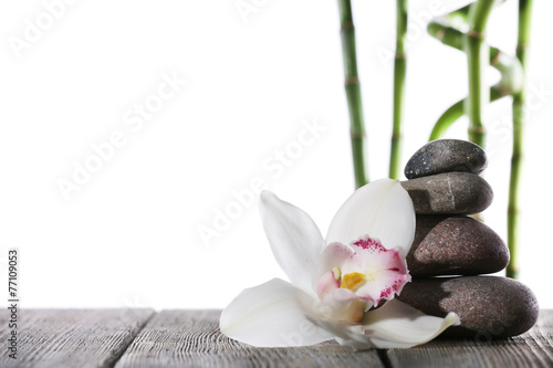 Fototapeta Naklejka Na Ścianę i Meble -  Still life of spa stones