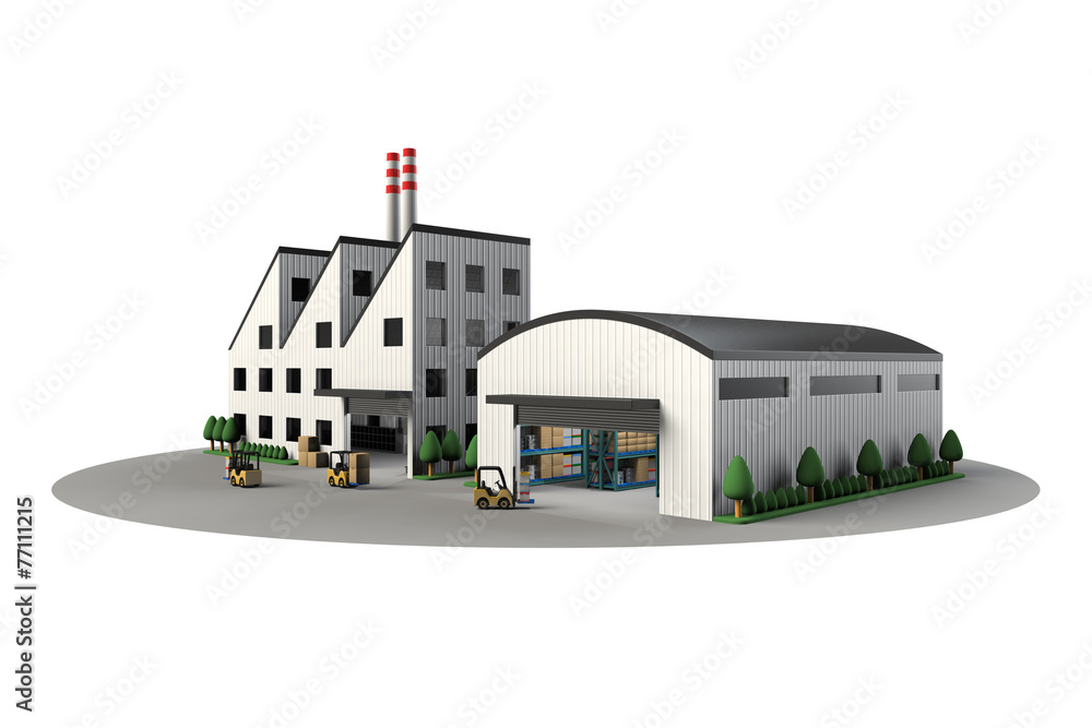工場と倉庫 Stock イラスト Adobe Stock