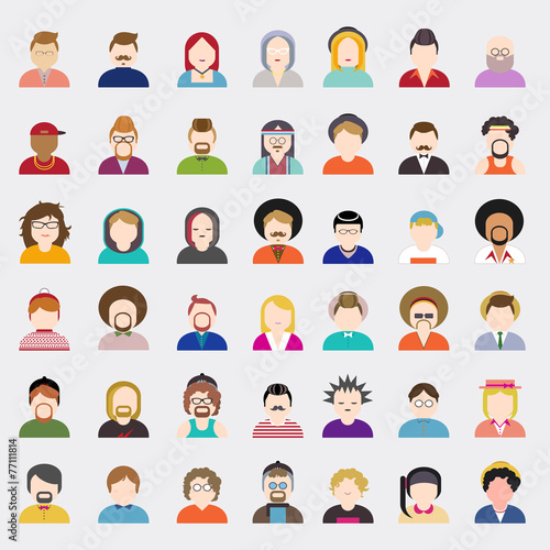 People Diversity Design Characters Avatar Vector Concept