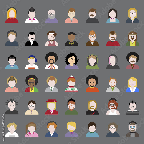 People Diversity Design Characters Avatar Vector Concept