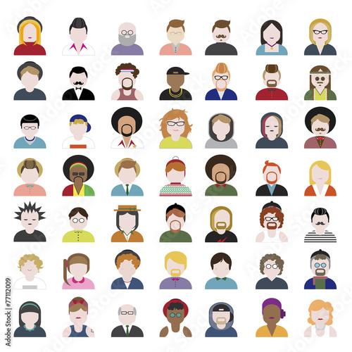 People Diversity Design Characters Avatar Vector Concept