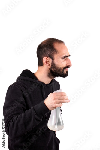 Man with spray
