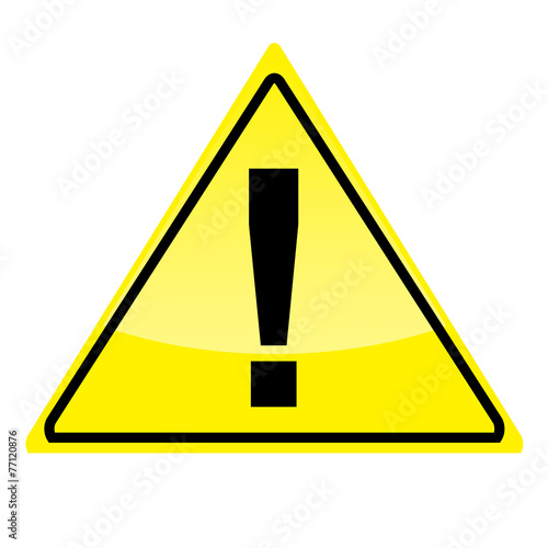 Yellow road sign. Vector art.