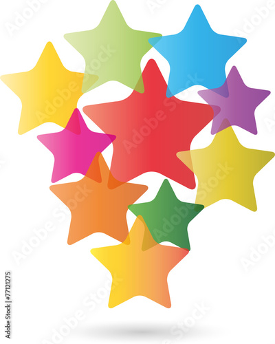 Logo, Sterne, Sternchen, Farbig