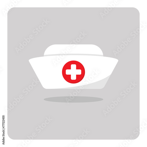 Vector of nurse hat icon on isolated background