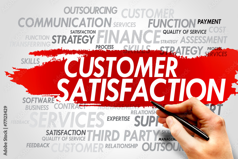 Customer Satisfaction word cloud, business concept Customer Satisfaction word cloud, business concept