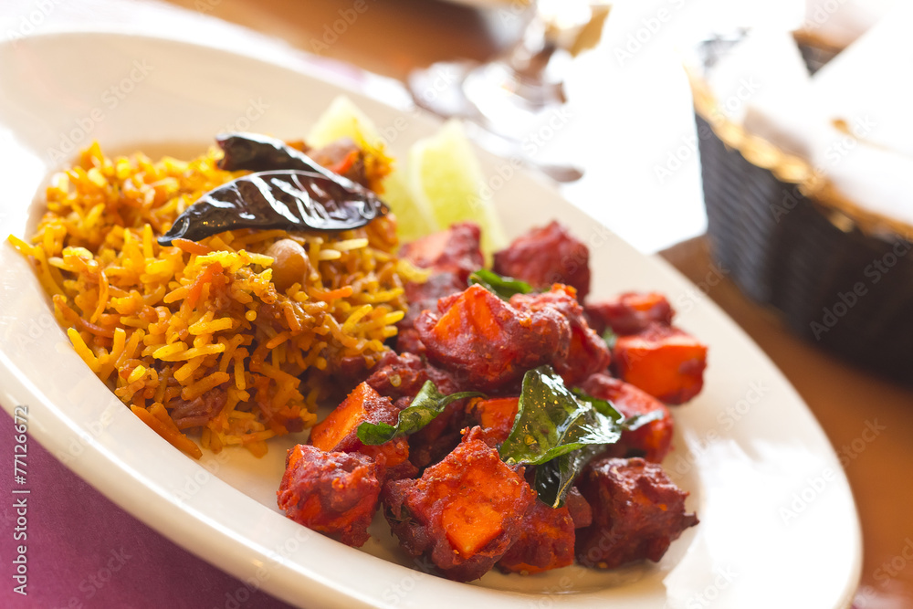 Fototapeta premium Kadai Paneer with Tamarind Rice