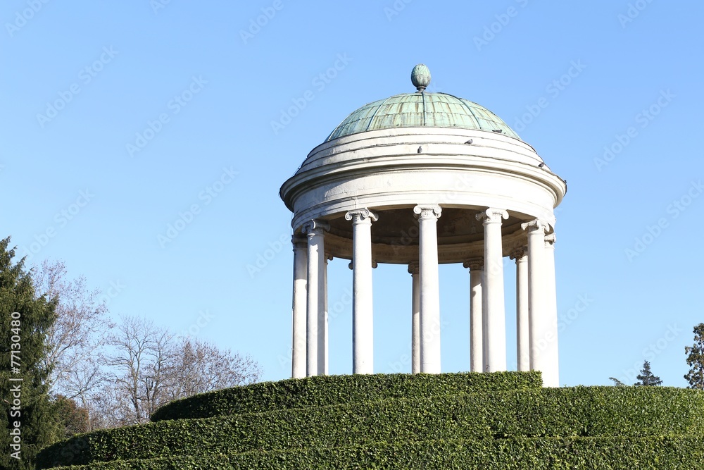 ancient temple over the hill of the public park of vicenza Italy ancient temple over the hill of the public park of vicenza Italy