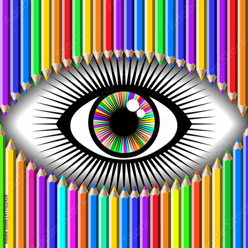 pencil and eye