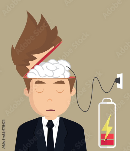 businessman brain charger