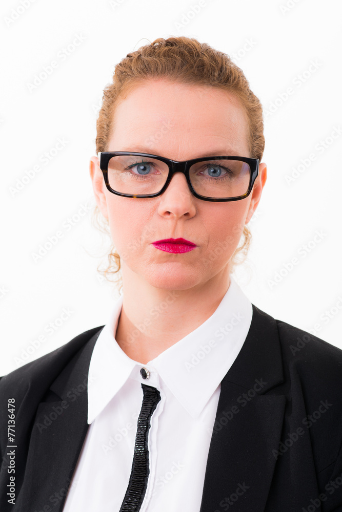 businessfrau mit brille